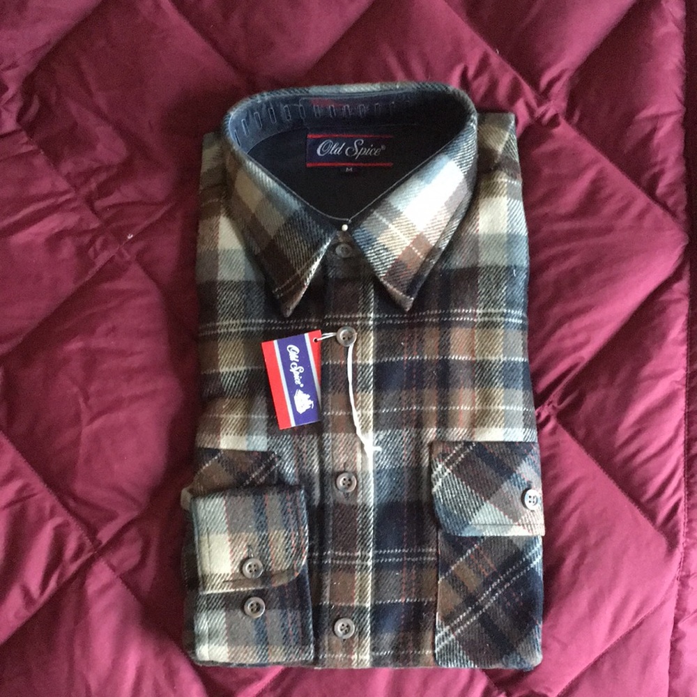 Old Spice Mens Acrylic Long Sleeve Shirt